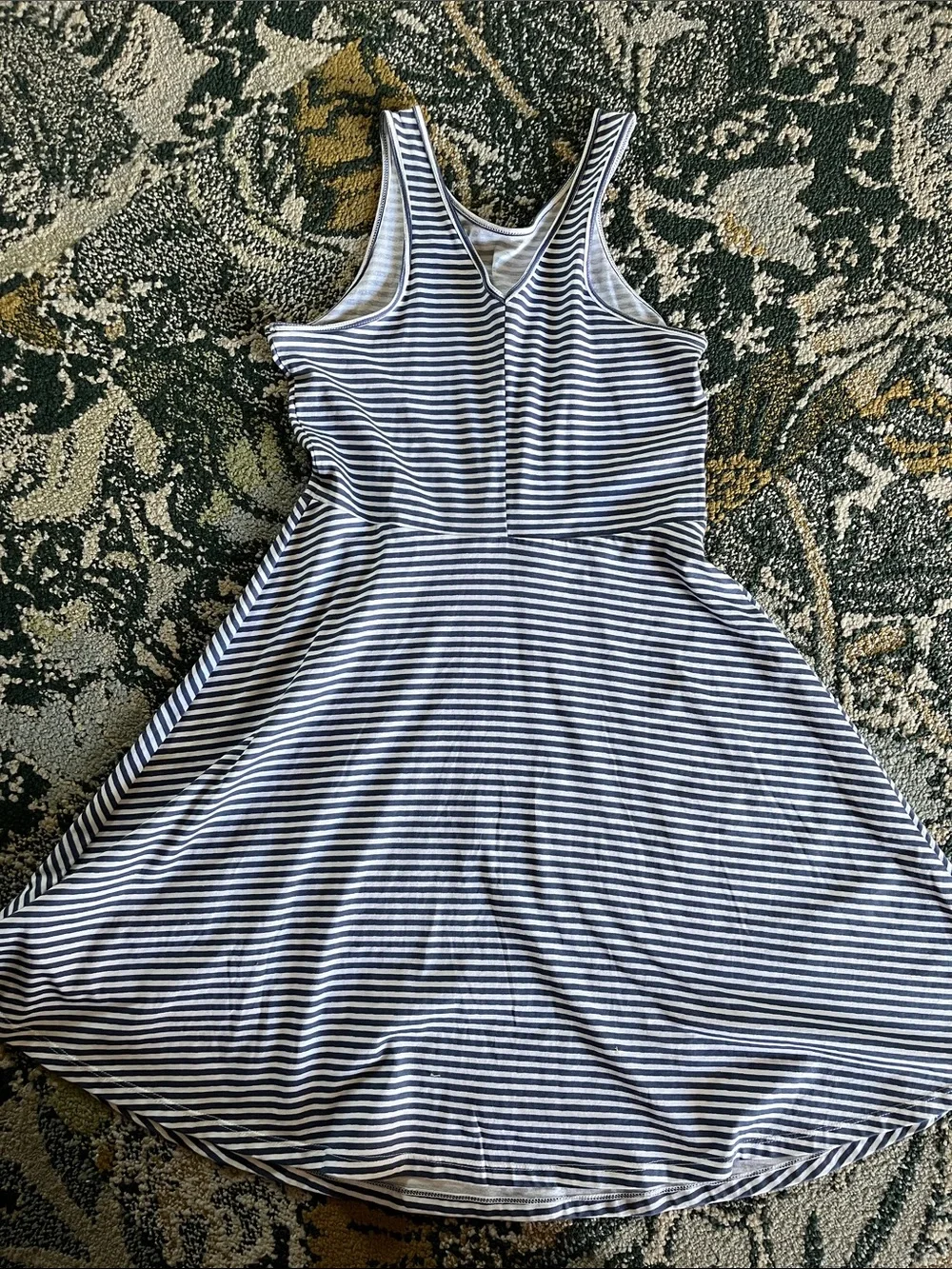 Old Navy Navy and White Striped Tank Dress